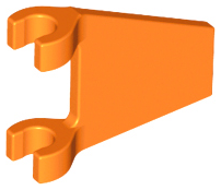Flag 2 x 2 Trapezoid with Flat Area between Clips in Orange