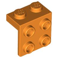 Bracket 1 x 2 - 2 x 2 in Orange