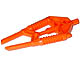 Large Figure Weapon Staff, Rahkshi Staff of Poison, Dual Pronged (Lerahk) in Orange