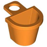 Minifig Neckwear Basket [D Style] in Orange