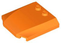 Brick Wedged, Curved Triple 4 x 4 x 2/3 with 2 Studs in Orange