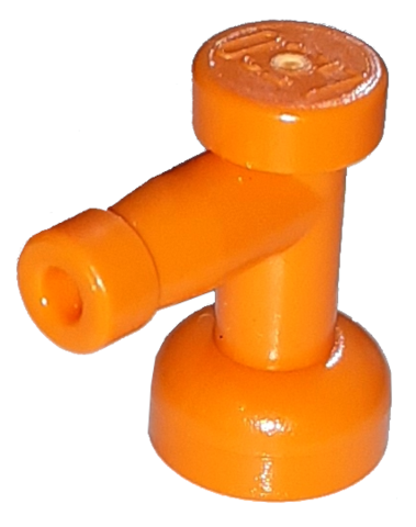 Tap 1 x 1 with Hole in Spout in Orange