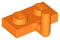 Plate Special 1 x 2 with Bar Up [Horizontal Arm 5mm] in Orange