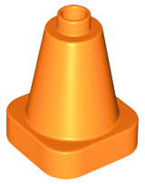 Duplo Cone 2 x 2 Square Base in Orange