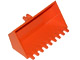 Construction Vehicle Bucket 4 x 8 with Locking 2 Finger Hinge, Flat Inside in Orange