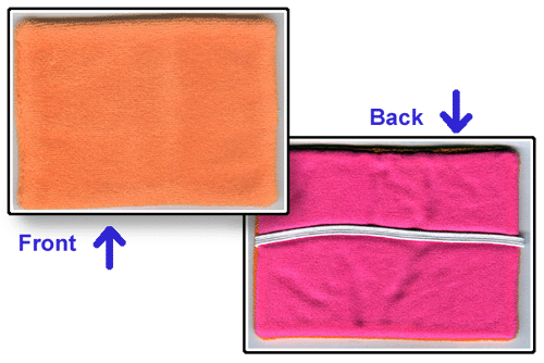 Belville, Pillow 9 x 13 with Dark Pink Back (Couch Cover) in Orange