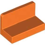 Panel 1 x 2 x 1 [Rounded Corners] in Orange