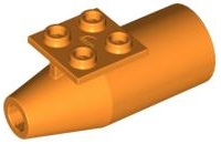Engine Smooth Large [2 x 2 Thin Top Plate] in Orange