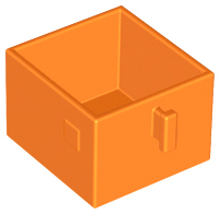 Duplo Drawer 2 x 2 with Pull Handle in Orange