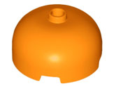 Brick Round 3 x 3 Dome with Center Stud in Orange