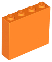 Brick 1 x 4 x 3 in Orange