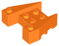 Brick Wedged 3 x 4 [Stud Notches] in Orange