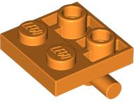 Plate Special 2 x 2 with Horizontal T-Bar Underneath in Orange