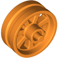 Wheel Centre 15 x 6 City Motorcycle with Stub Axles in Orange