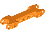 Technic Axle and Pin Connector 2 x 7 with Two Ball Joint Sockets in Orange