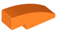 Brick Curved 3 x 1 No Studs in Orange