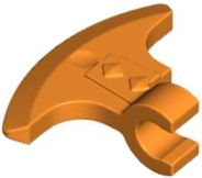 Weapon Axe Head, Clip-on (Viking) [Thick Clip] in Orange