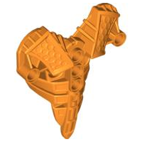 Large Figure Torso Cover, Armour, Toa Inika (Type 2) [Plain] in Orange