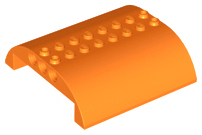 Brick Curved 8 x 8 x 2 Double in Orange