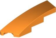 Brick Wedged, Curved 1 x 4 with Stud Notch Left in Orange