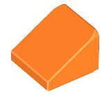 Brick Sloped 30° 1 x 1 x 2/3 (Cheese Slope) in Orange