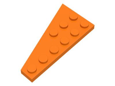 Wedge Plate 6 x 3 Right in Orange