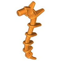 Plant / Creature Body Part, Vine / Tail / Tentacle / Bionicle Spine, Spiky in Orange