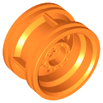 Wheel 30.4 x 20 without Pinholes, with Reinforced Rim in Orange