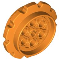 Technic Tread Sprocket Wheel Large 10 Tooth in Orange