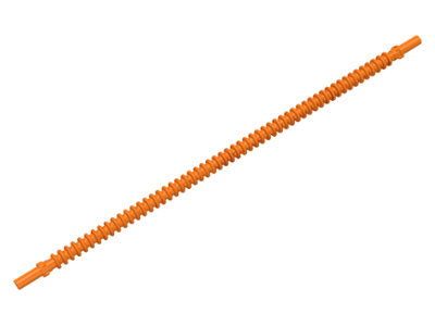 Flexible Ribbed Hose 8mm Ends 19L in Orange