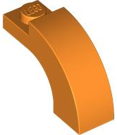 Brick Arch 1 x 3 x 1 2/3 Curved Top in Orange