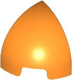 Brick Round Curved 1 x 1 x 1 Quarter Dome in Orange