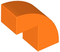 Brick Curved 1 x 2 x 1 2/3 with 1 Cutout in Orange
