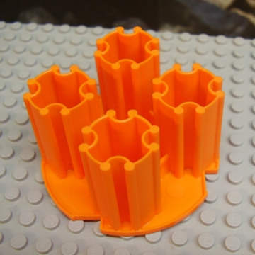 Launcher, Weapon, Four Barrel Foam Dart Launcher in Orange
