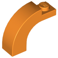 Brick Arch 1 x 3 x 2 Curved Top in Orange