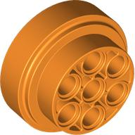 Wheel 31 x 15 Technic, 7 Pin Holes in Orange
