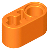 Technic Beam 1 x 2 Thick with Pin Hole and Axle Hole in Orange