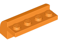 Brick Curved 2 x 4 x 1 1/3 in Orange