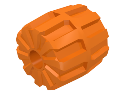Wheel Hard Plastic Small (22mm D. x 24mm) in Orange