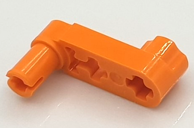 Technic Beam 3 x 0.5 Liftarm with Boss and Blocked, Squared Pin Hole in Orange