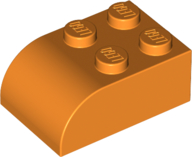 Brick Curved 2 x 3 in Orange
