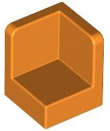 Panel 1 x 1 x 1 Corner in Orange