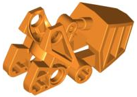 Large Figure Foot, with Ball Joint Socket with Flat Top 3 x 6 x 2 1/3 in Orange