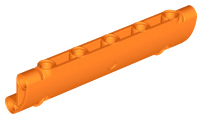 Technic Panel Curved 11 x 3 with 2 Pin Holes through Panel Surface in Orange