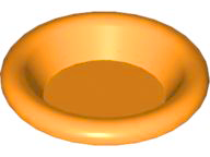 Equipment Dish / Plate / Bowl 3 x 3 [Plain] in Orange