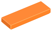Tile 1 x 3 in Orange