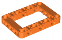 Technic Beam Frame 5 x 7 with 3 x 5 Opening Thick in Orange