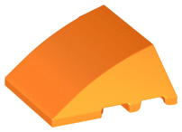 Brick Wedged, Curved 4 x 3 No Studs [Plain] in Orange