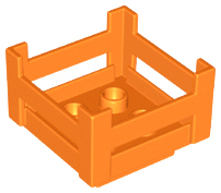 Duplo Container Wooden-Style Crate in Orange