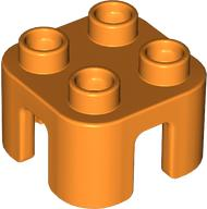 Duplo Chair with no Back / Stool in Orange